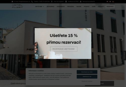 Webové stránky HOTEL PLZEŇ s.r.o., Plzeň