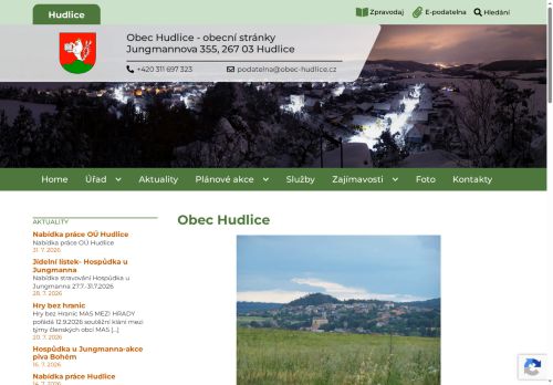 Webové stránky Obec Hudlice, Hudlice