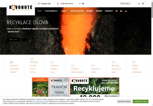 Kovohutě Příbram nástupnická, a.s. nabízí práci na pozici Hutník v obci Příbram