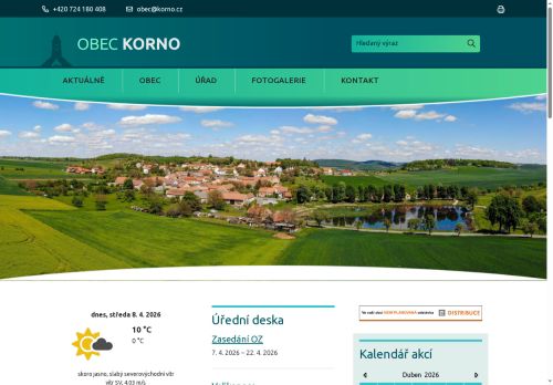 Zobrazit webové stránky Obecní úřad Korno