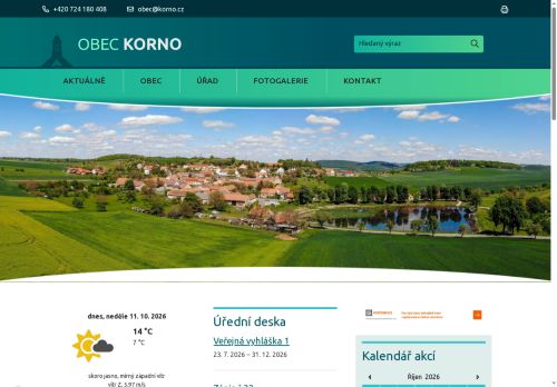 Zobrazit webové stránky Obecní úřad Korno
