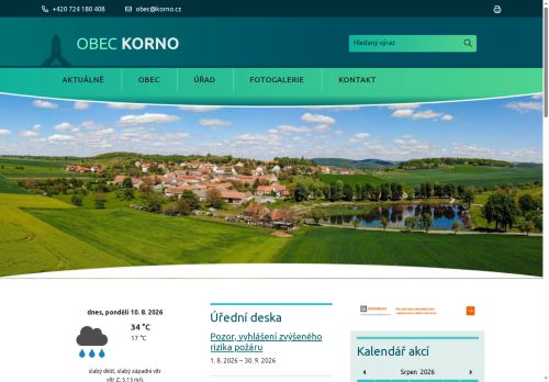 Zobrazit webové stránky Obecní úřad Korno