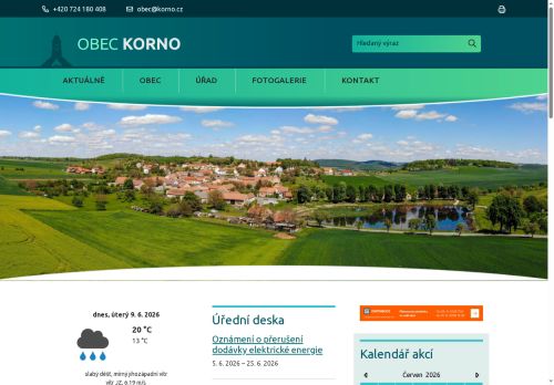 Zobrazit webové stránky Obecní úřad Korno