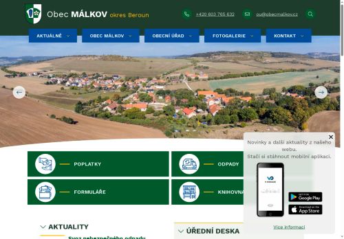 Zobrazit webové stránky Obecní úřad Málkov