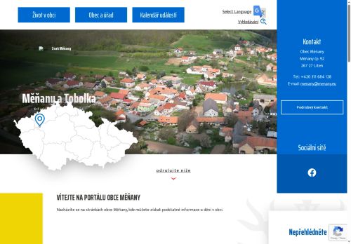 Zobrazit webové stránky Obecní úřad Měňany