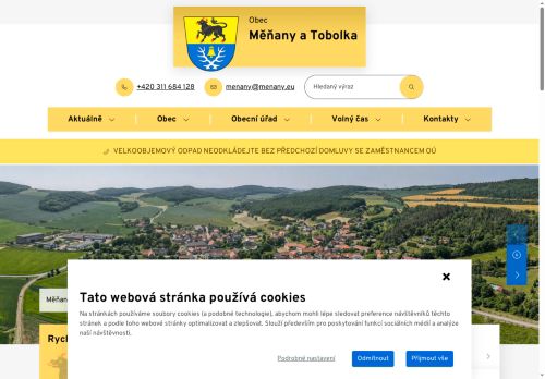 Zobrazit webové stránky Obecní úřad Měňany