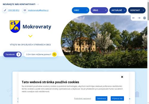 Zobrazit webové stránky Obecní úřad Mokrovraty