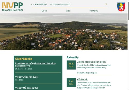 Zobrazit webové stránky Obecní úřad Nová Ves pod Pleší