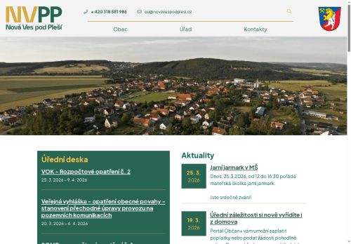 Zobrazit webové stránky Obecní úřad Nová Ves pod Pleší