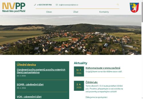 Zobrazit webové stránky Obecní úřad Nová Ves pod Pleší
