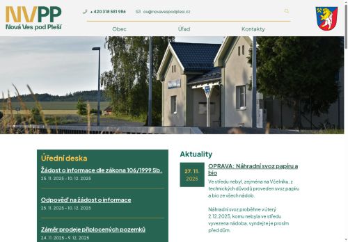 Zobrazit webové stránky Obecní úřad Nová Ves pod Pleší