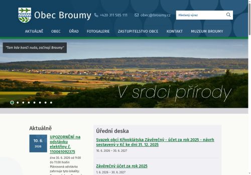Zobrazit webové stránky Obecní úřad Broumy