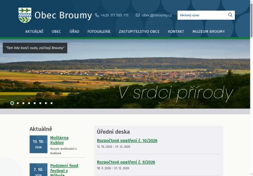 Zobrazit webové stránky Obecní úřad Broumy