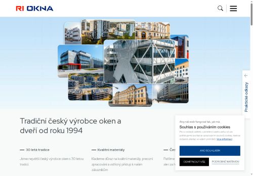 Zobrazit webové stránky RI OKNA a.s.