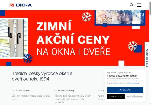 Zobrazit webové stránky RI OKNA a.s.