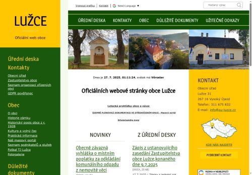 Zobrazit webové stránky Obecní úřad Lužce