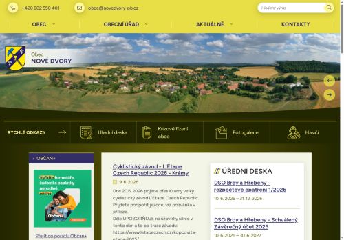 Zobrazit webové stránky Obecní úřad Nové Dvory