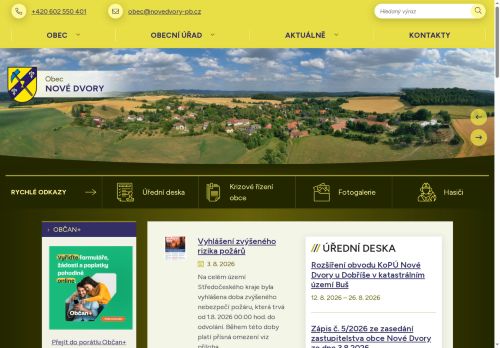 Zobrazit webové stránky Obecní úřad Nové Dvory