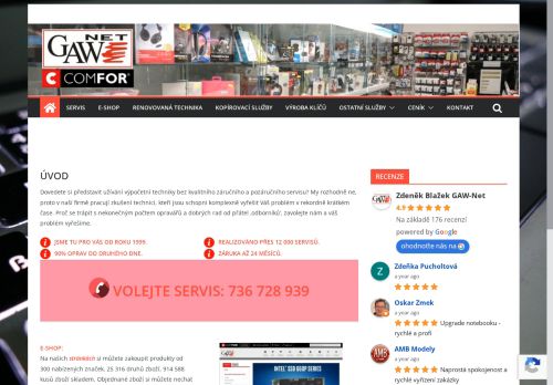 Zobrazit webové stránky Comfor - Prodej a servis notebooku a PC