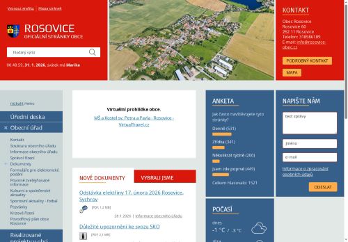 Zobrazit webové stránky Obecní úřad Rosovice