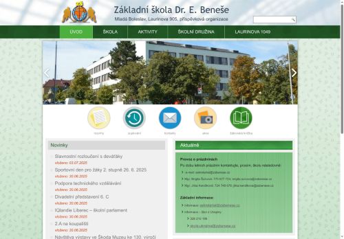 Základní škola Dr.Edvarda Beneše Mladá Boleslav, Laurinova 905, příspěvková organizace nabízí práci na pozici Učitel/ka na 1. stupni základních škol v obci Mladá Boleslav