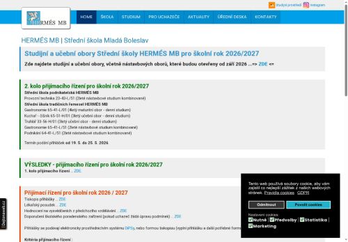 Střední škola podnikatelská HERMÉS MB s.r.o. nabízí práci na pozici Učitel(ka) na střední škole (GKS, OBN, DEJ, ZPV, NEJ v obci Mladá Boleslav