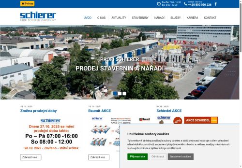 Webové stránky Profi Schierer s.r.o., Plzeň