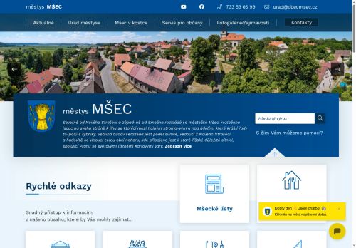 Městys Mšec nabízí práci na pozici Číšník/servírka v obci Mšec