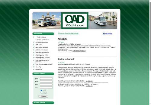 Okresní autobusová doprava Kolín, s.r.o. nabízí práci na pozici ŘIDIČ/ŘIDIČKA SILNIČNÍ AUTOBUSOVÉ DOPRAVY v obci Nymburk