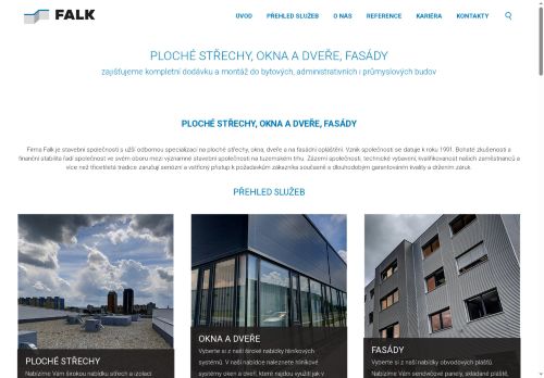 Webové stránky FALK, spol. s r.o., Plzeň
