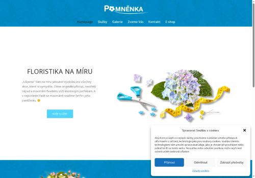 Webové stránky POMNĚNKA 21 a.s., Poděbrady