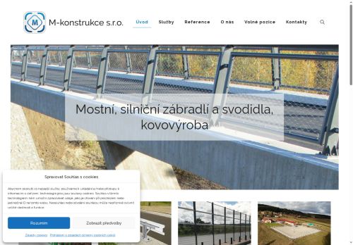 Webové stránky M-konstrukce s.r.o., Praha
