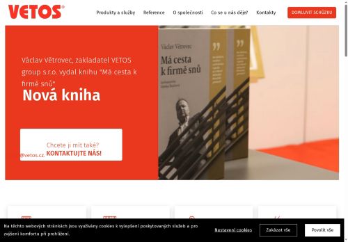 Webové stránky VETOS group s.r.o., Benešov