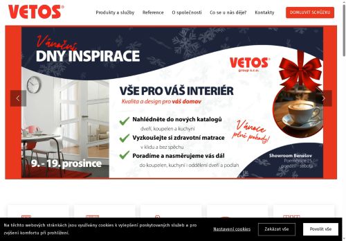 Webové stránky VETOS group s.r.o., Benešov