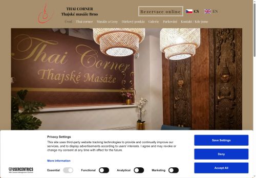 Webové stránky Thai Corner s.r.o., Brno