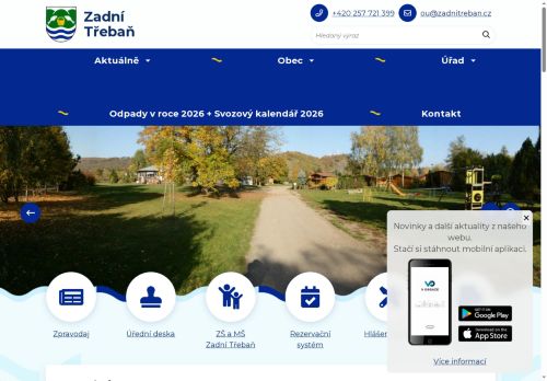 Zobrazit webové stránky Obecní úřad Zadní Třebaň