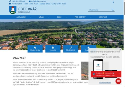 Zobrazit webové stránky Obecní úřad Vráž
