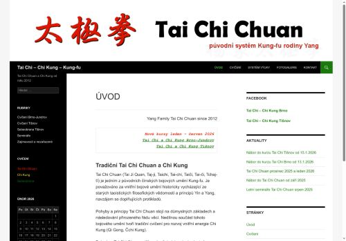 Zobrazit webové stránky Tai Chi Chuan stylu Yang Tišnov