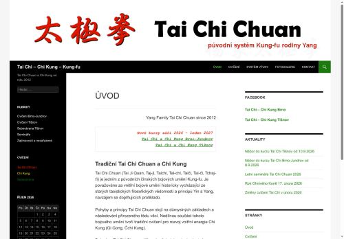 Zobrazit webové stránky Tai Chi Chuan stylu Yang Tišnov
