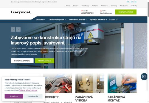 LINTECH, spol. s r.o. nabízí práci na pozici Technicko obchodní poradce ž/m v obci Domažlice