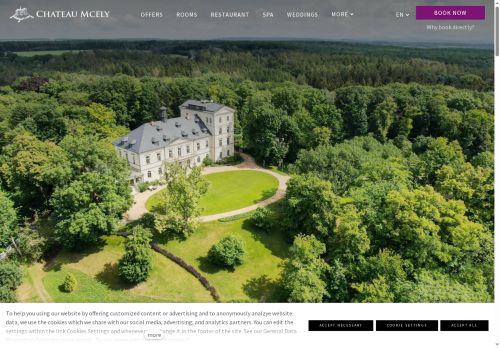 Webové stránky Chateau Mcely s.r.o., Mcely
