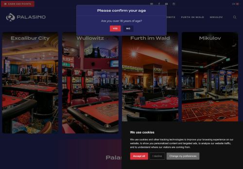 Webové stránky Palasino Group, a.s., Mikulov