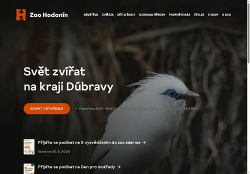 Zobrazit webové stránky Zoo Hodonín