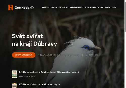 Zobrazit webové stránky Zoo Hodonín