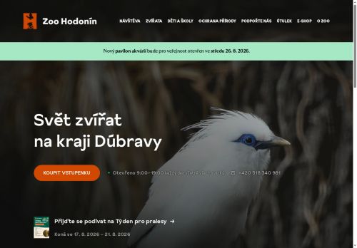 Zobrazit webové stránky Zoo Hodonín