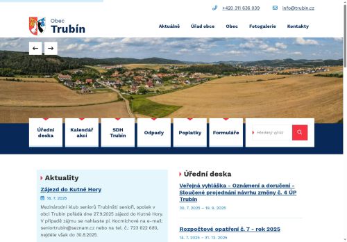 Zobrazit webové stránky Obecní úřad Trubín