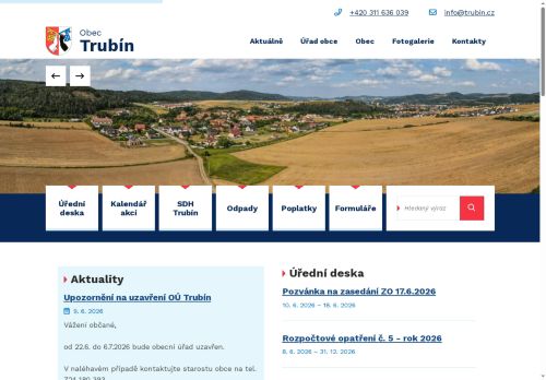 Zobrazit webové stránky Obecní úřad Trubín