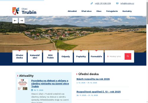 Zobrazit webové stránky Obecní úřad Trubín