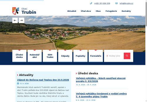 Zobrazit webové stránky Obecní úřad Trubín
