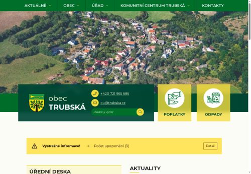 Zobrazit webové stránky Obecní úřad Trubská